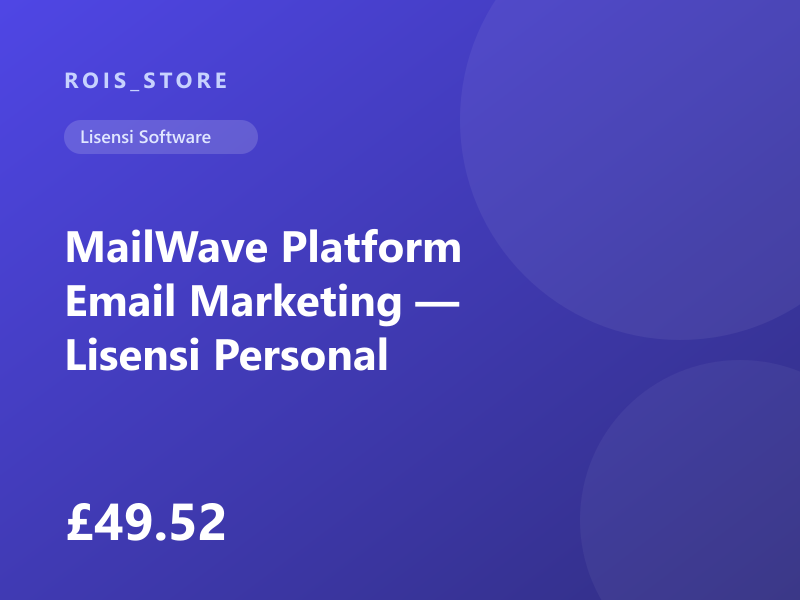 MailWave Platform Email Marketing — Lisensi Personal