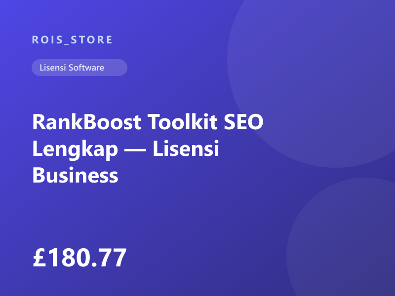 RankBoost Toolkit SEO Lengkap — Lisensi Business