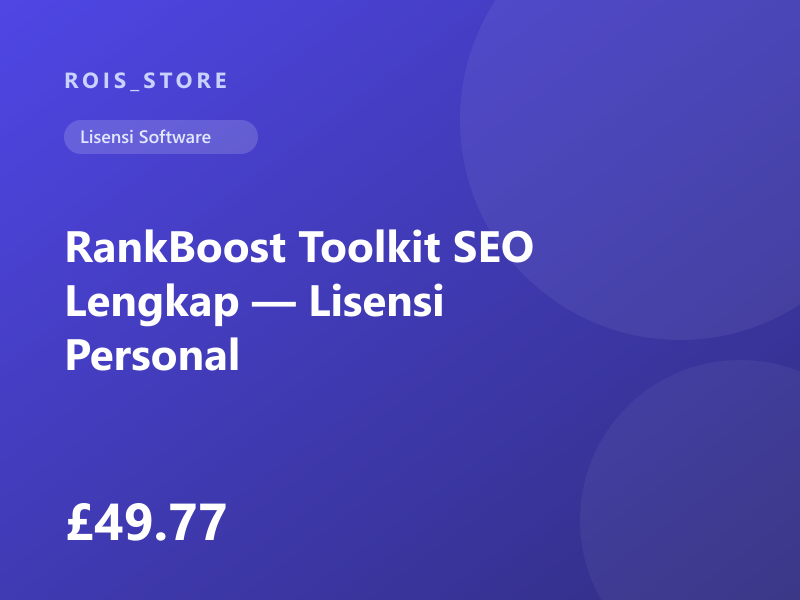 RankBoost Toolkit SEO Lengkap — Lisensi Personal