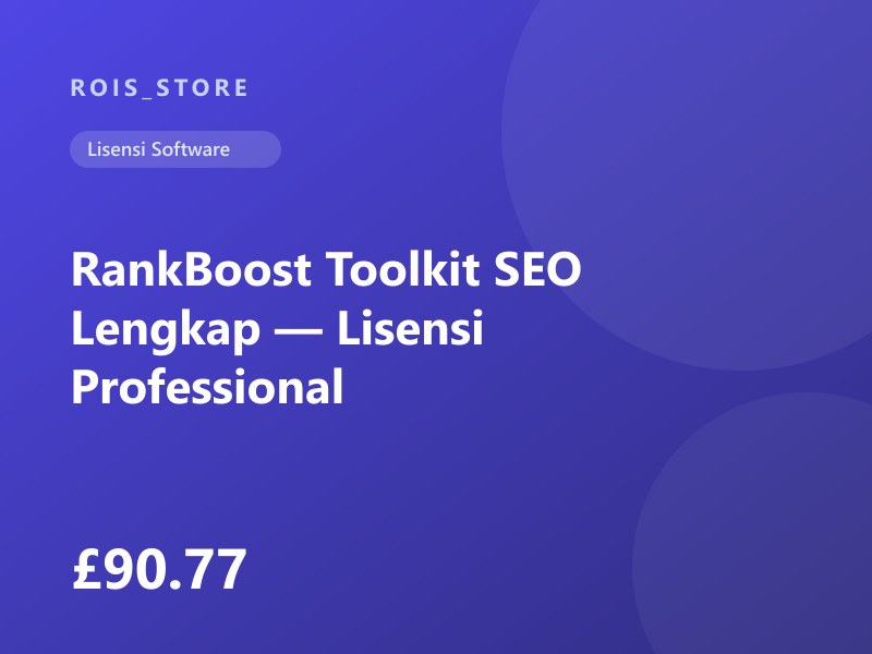 RankBoost Toolkit SEO Lengkap — Lisensi Professional